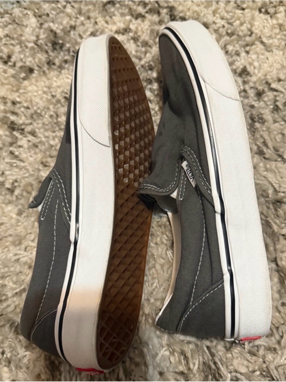 Vans Slip-On Sneakers - Gray & White - Picture 5 of 10